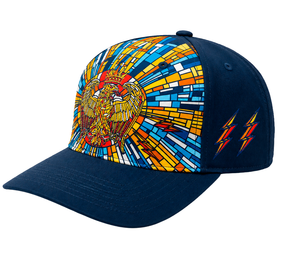 BORN FLY GRAPHIC SNAPBACK HAT NAVY - 2108X4305