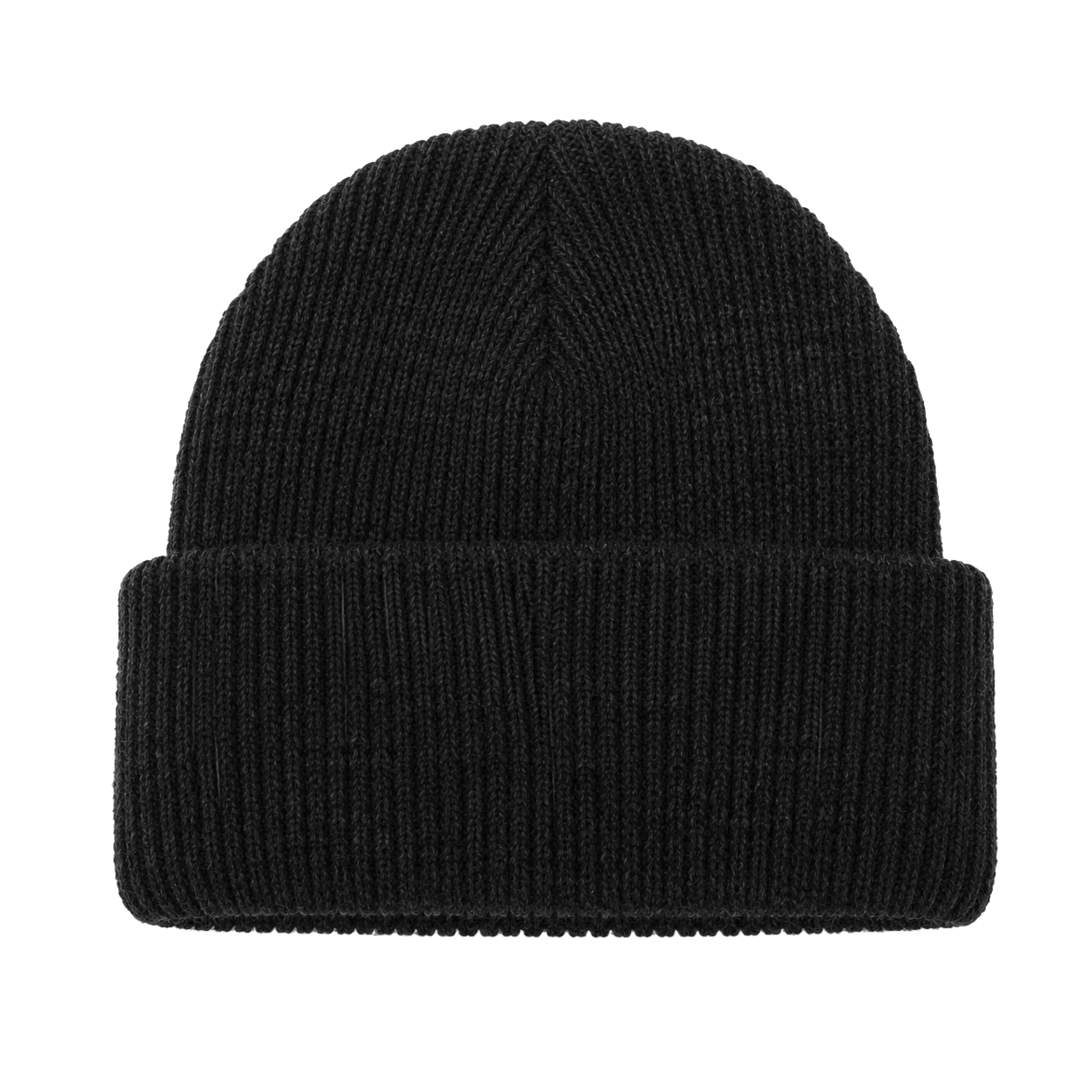SOLID KNITTED CUFF BEANIE BLACK - LFSU23HW001