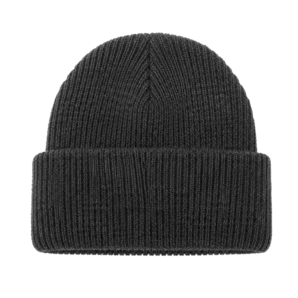 SOLID KNITTED CUFF BEANIE DARK GREY HTR - LFSU23HW001