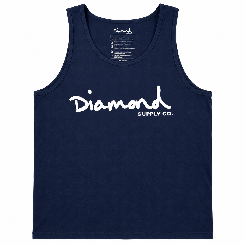 DIAMOND SUPPLY CO GRAPHIC TANK TOP NAVY - DMNDMTK041