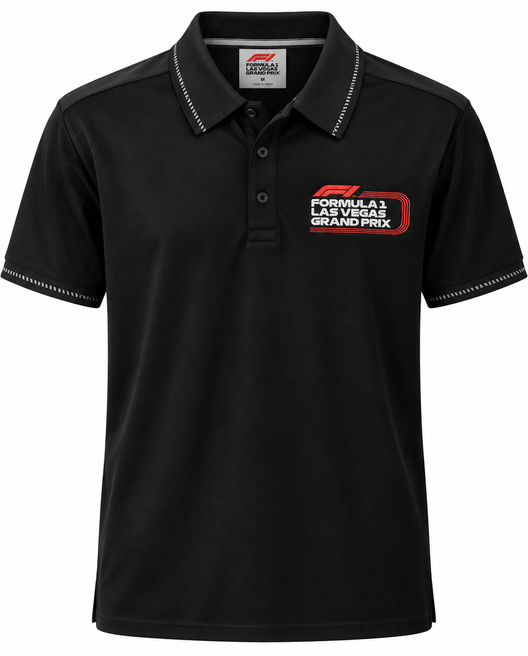 FORMULA 1 LAS VEGAS S/S POLO SHIRT BLACK - LVGP2023PBG