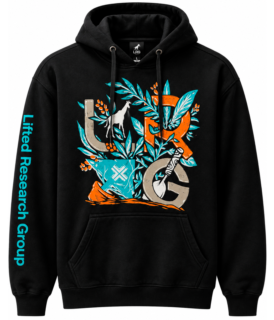LRG GRAPHIC FLEECE HOODIE BLACK - L3LJMLOXX