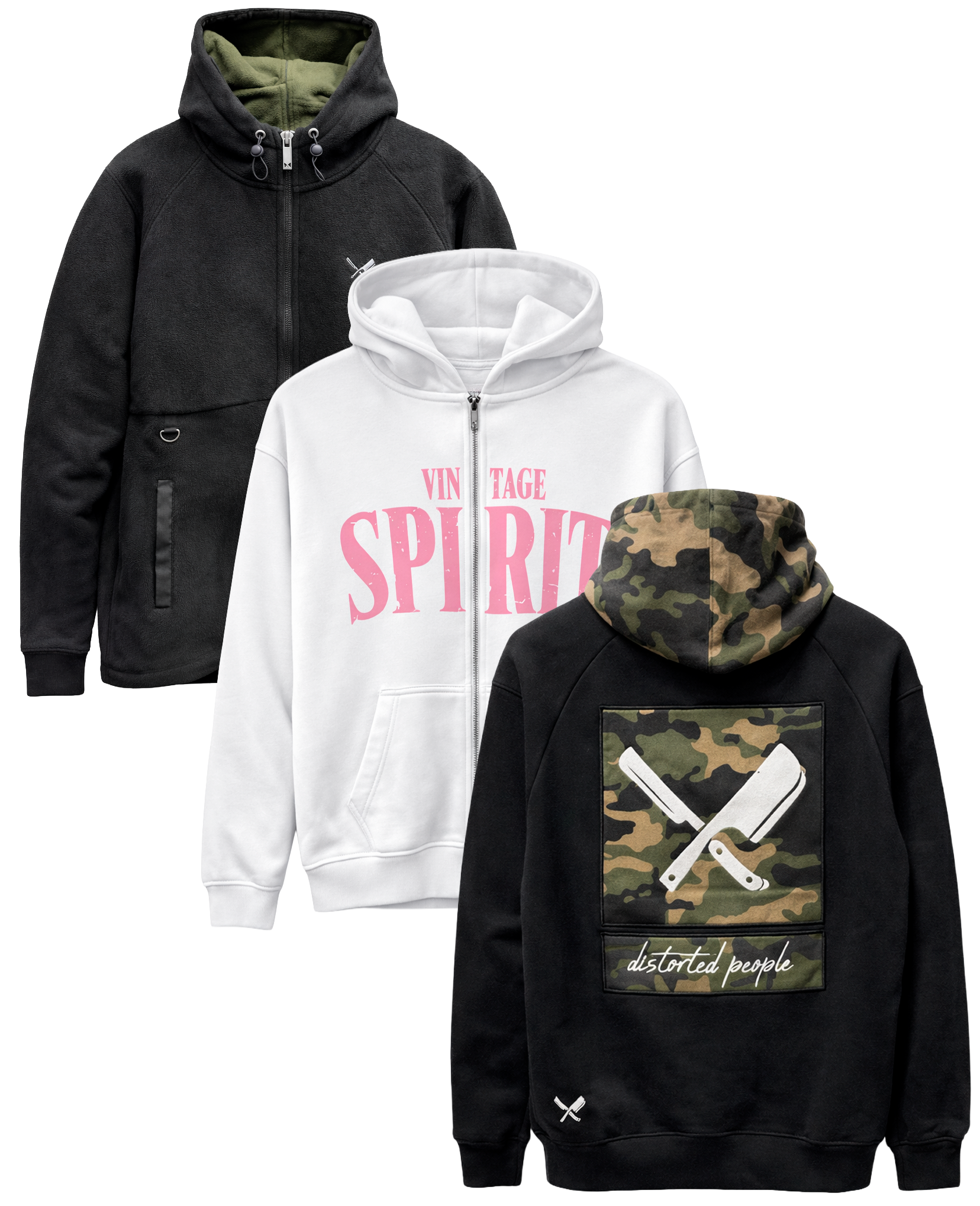 DISTORTED PEOPLE ASSORTED HOODIE / ZIP JACKETS ASST - DPHDA