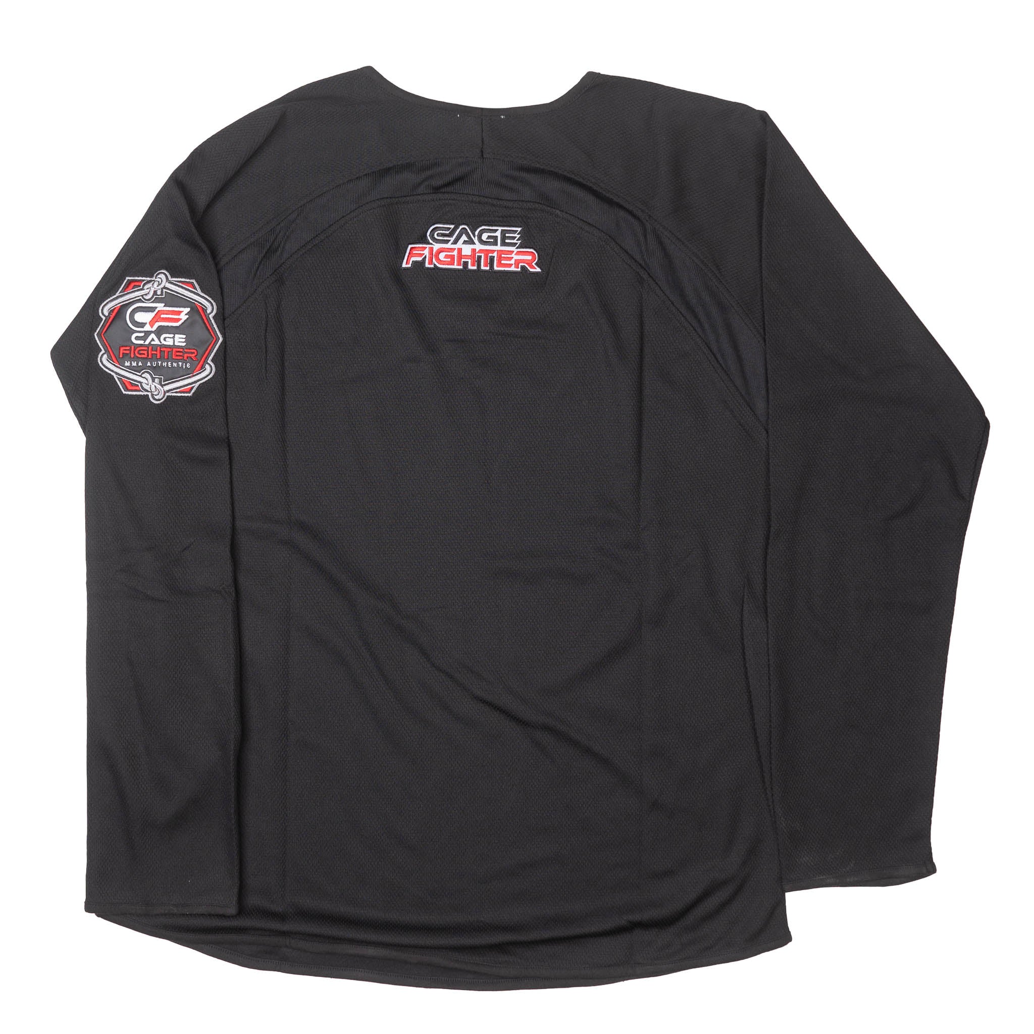 CAGE FIGHTER LONG SLEEVE TEE BLACK - CF02