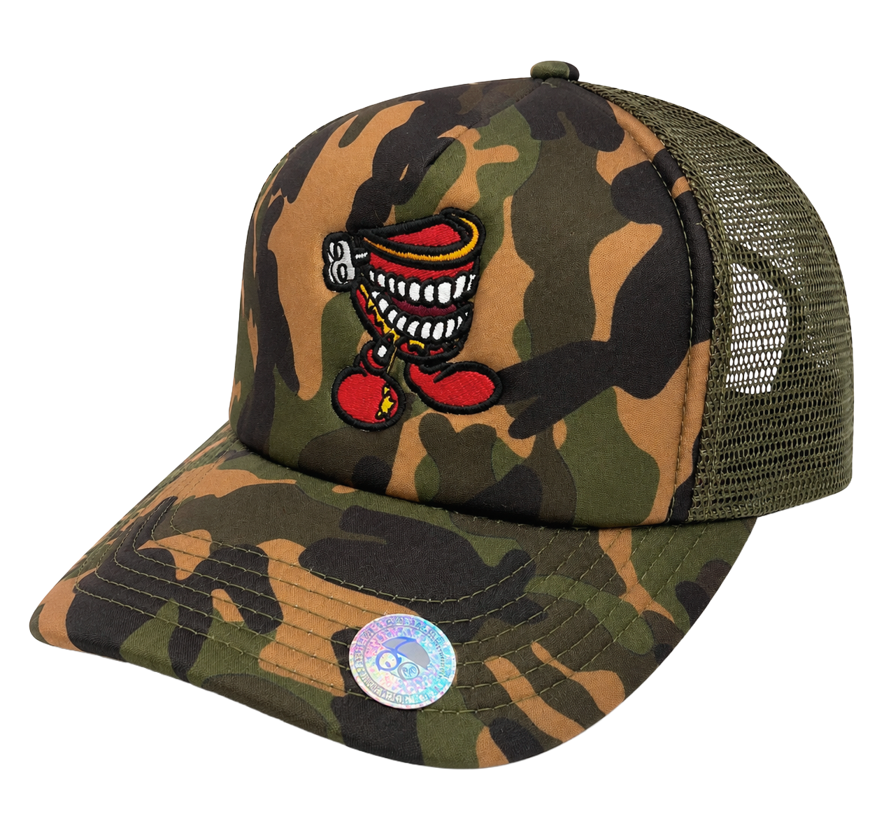 OXYMORRON TRUCKER HAT GREEN CAMO - F528