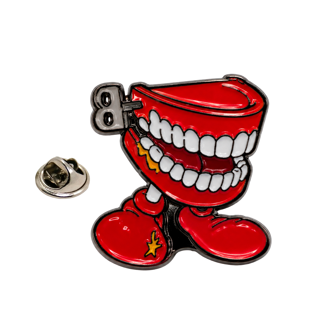 OXYMORRON LOGO PIN RED - BROCHE