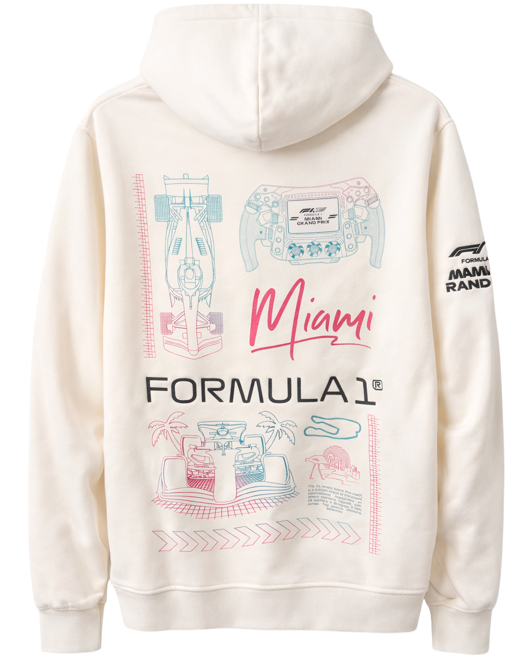 FORMULA 1 LAS VEGAS HOODIE IVORY - STEERING - Steal Deal