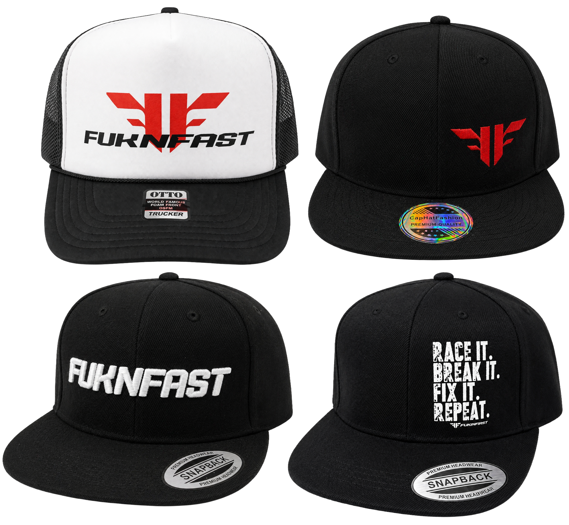 FUKN FAST ASSORTED SNAPBACK HATS ASST - FFHTSA - Steal Deal