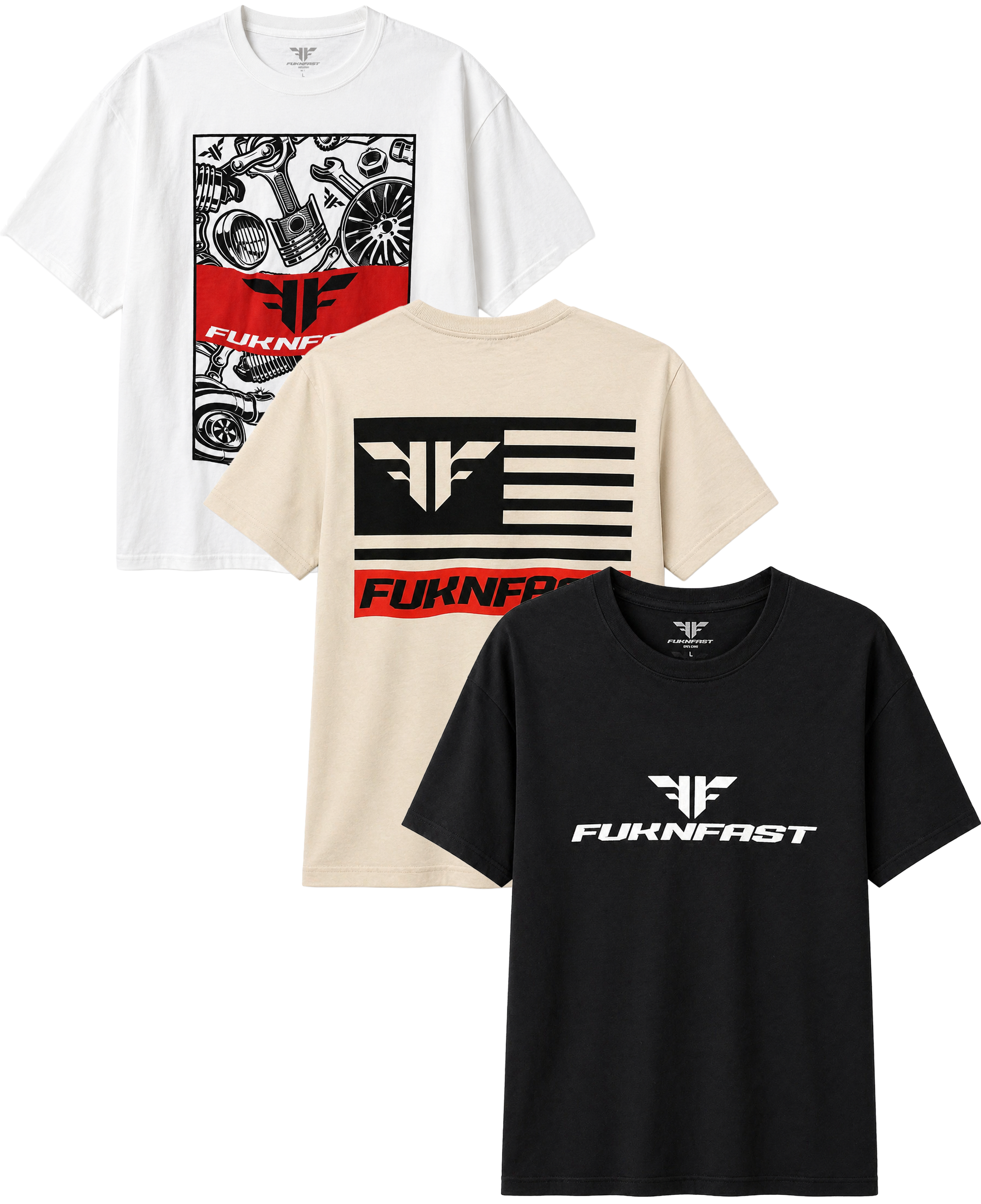 FUKN FAST ASSORTED GRAPHIC T-SHIRTS ASST - FFSSTA - Steal Deal