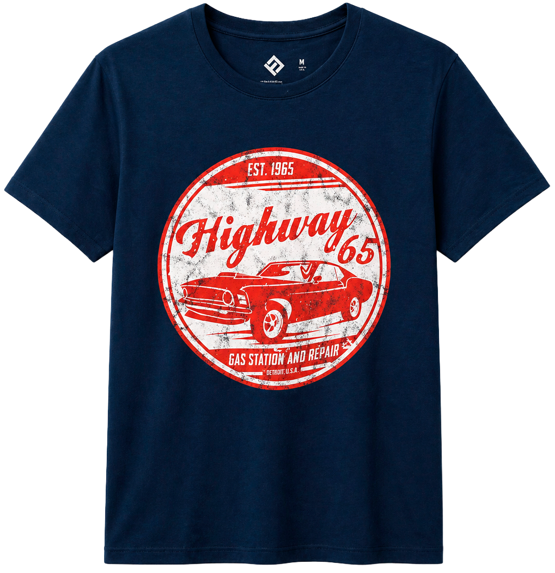 LICENSED GRAPHIC T-SHIRT NAVY - TS15554GENU - Steal Deal