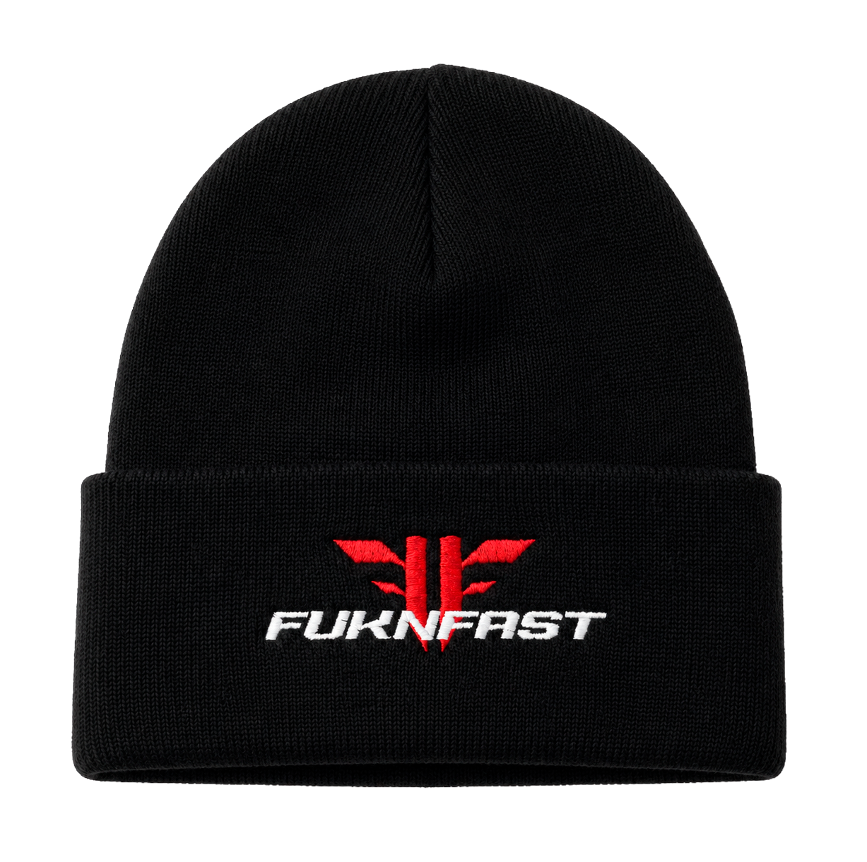 FUKN FAST KNIT CUFF BEANIE BLACK - FFBNSA - Steal Deal