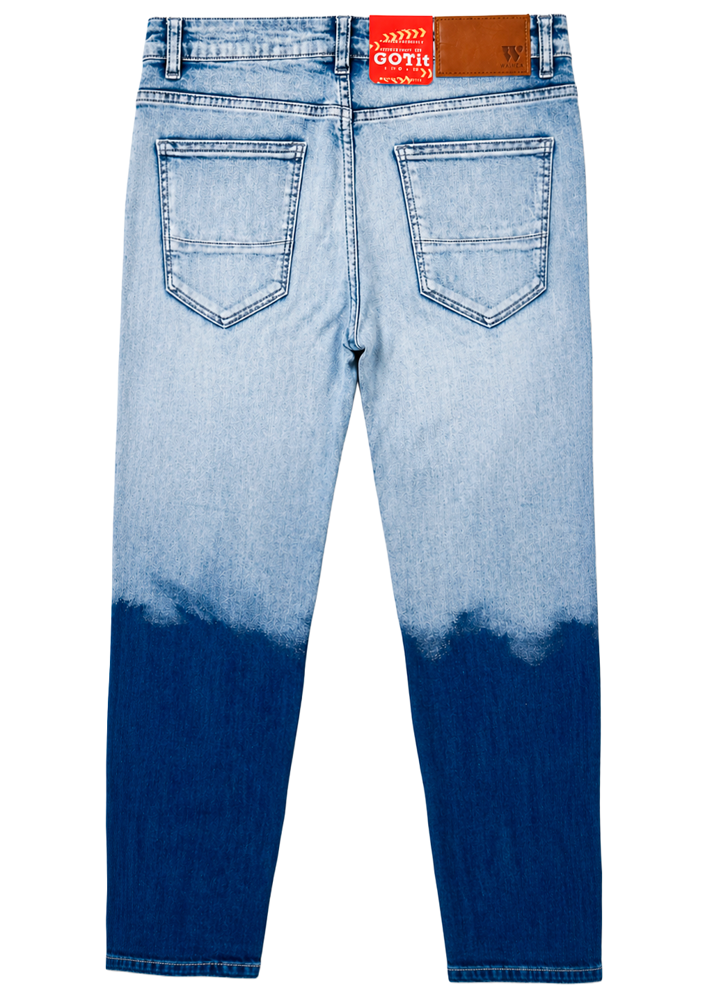 WAIMEA DISTRESSED DENIM JEANS BLUE 2 TONE - M4915DA