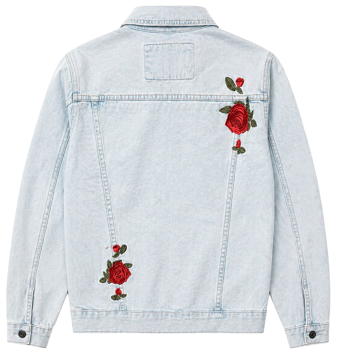 WAIMEA EMBROIDERED DENIM JACKET LT BLUE - M6157D