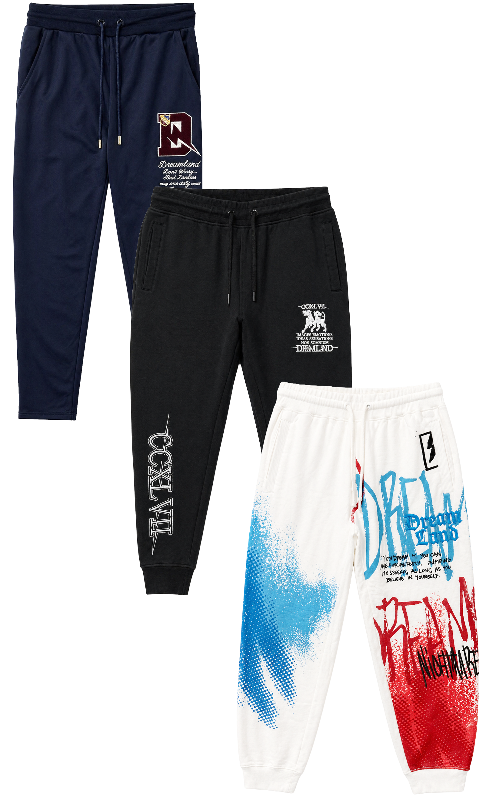 DREAMLAND ASSORTED GRAPHIC JOGGER PANTS ASST - DLJGR26