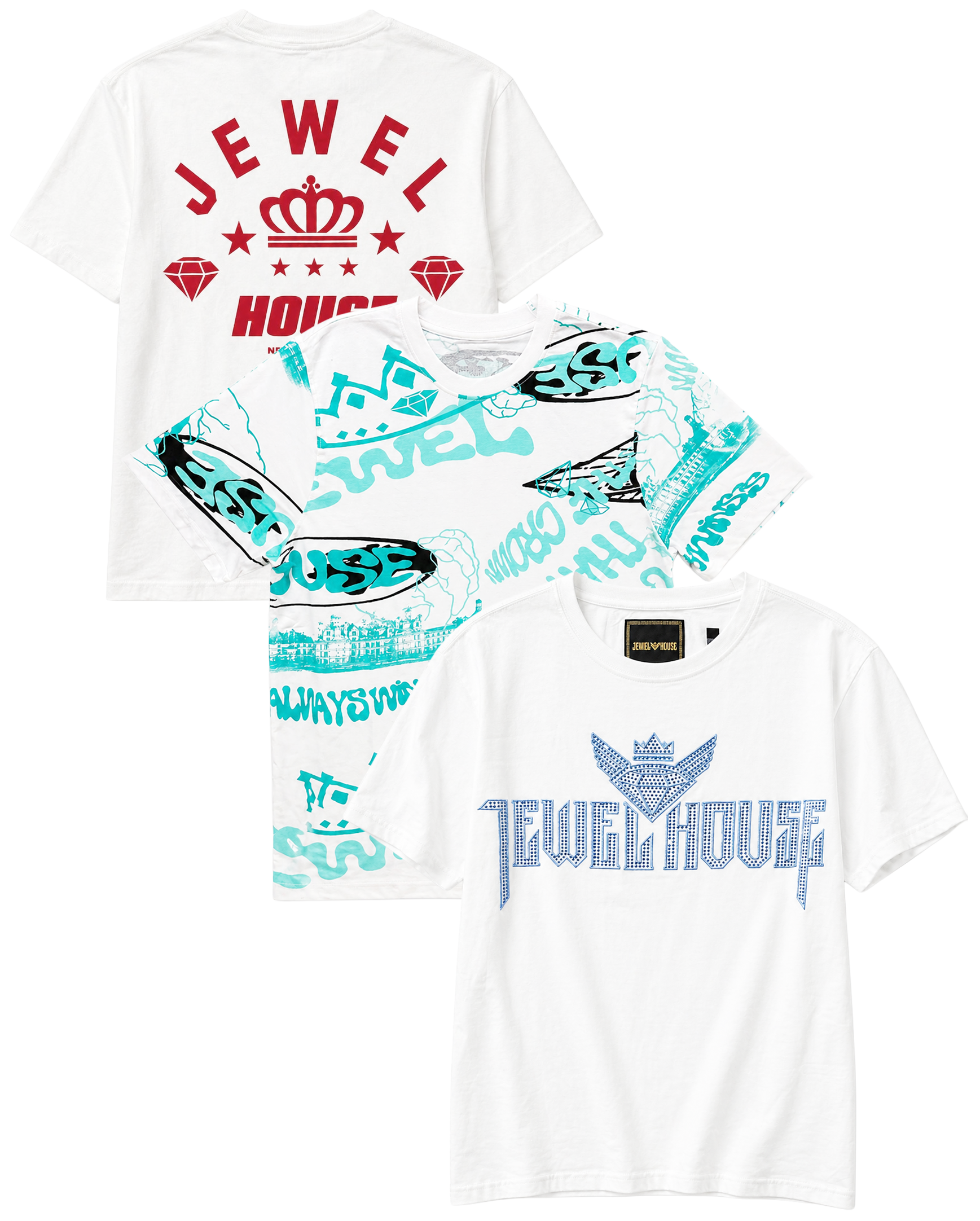 JEWEL HOUSE ASSORTED GRAPHIC T-SHIRTS ASST - JHST26