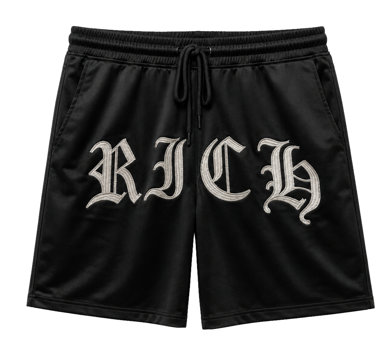 REBEL MINDS PLUS SIZE JERSEY SHORTS BLACK - 151-952T