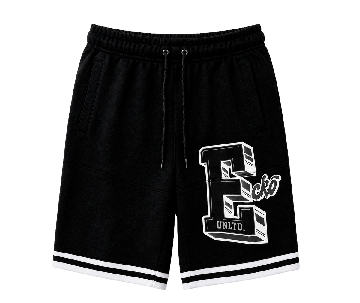 ECKO UNLTD FLEECE SWEAT SHORT BLACK - EO14N390