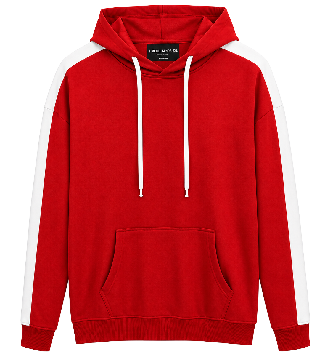 REBEL MINDS TRACK HOODIE RED/WHITE - 100-301