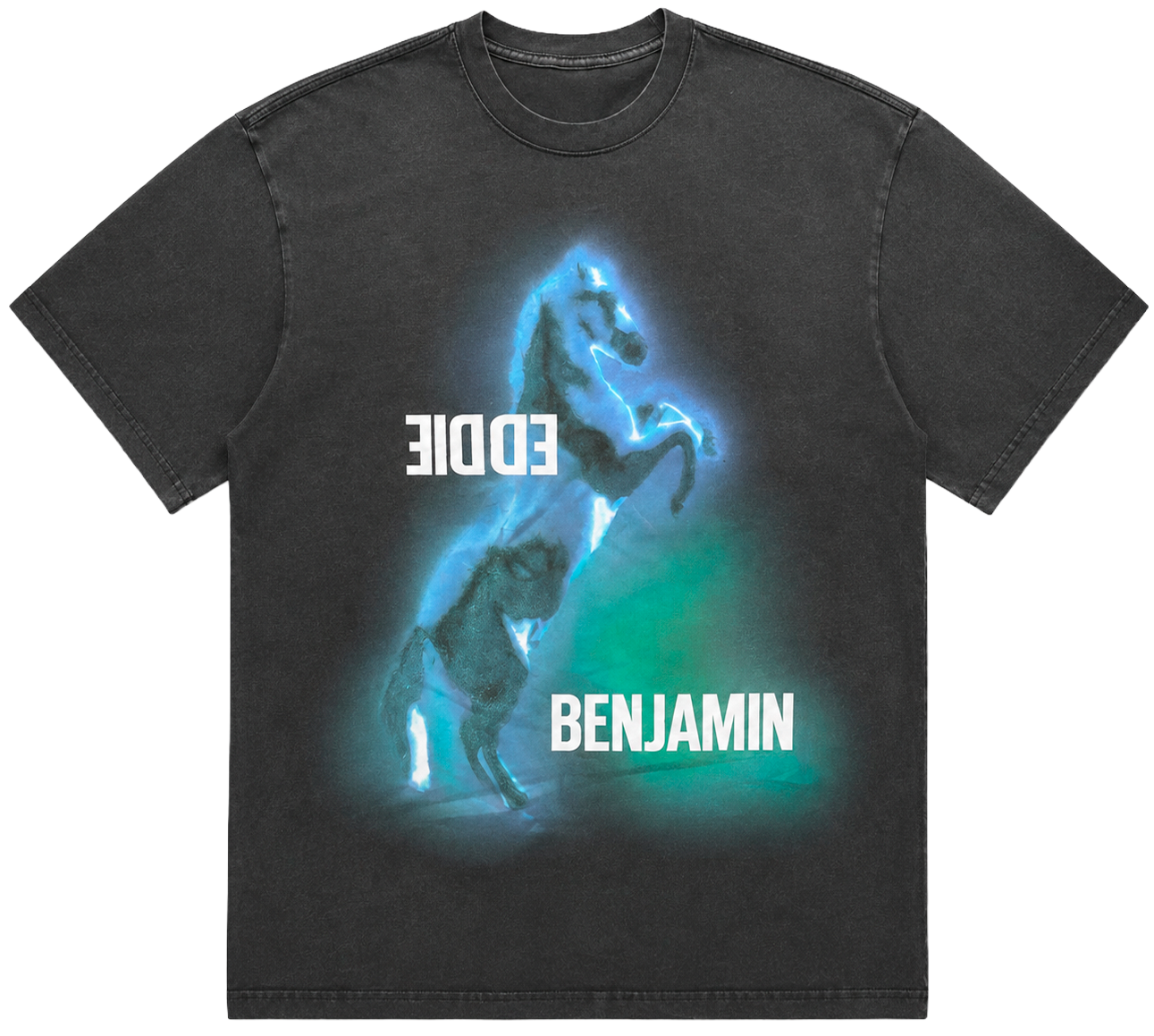 LICENSED MUSIC T-SHIRT BLACK - EDDIE BENJAMIN
