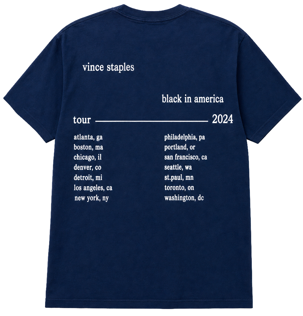 LICENSED MUSIC VINCE STAPLES T-SHIRT BLUE - WHAT HAPPENED