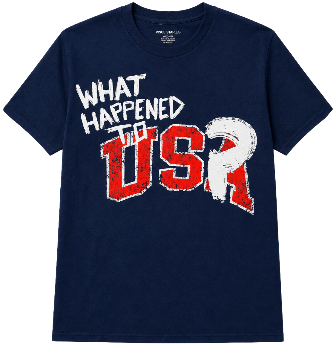 LICENSED MUSIC VINCE STAPLES T-SHIRT BLUE - WHAT HAPPENED