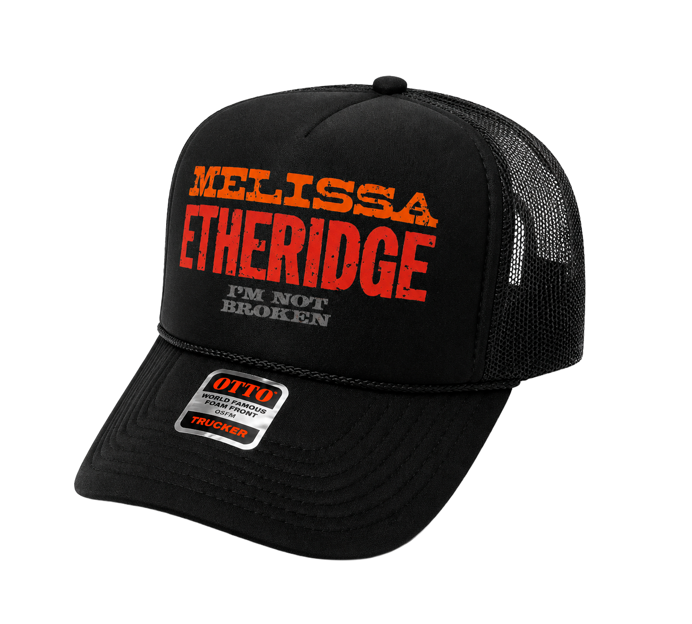 LICENSED MELISSA ETHERIDGE TRUCKER HAT BLACK - IM NOT BROKEN