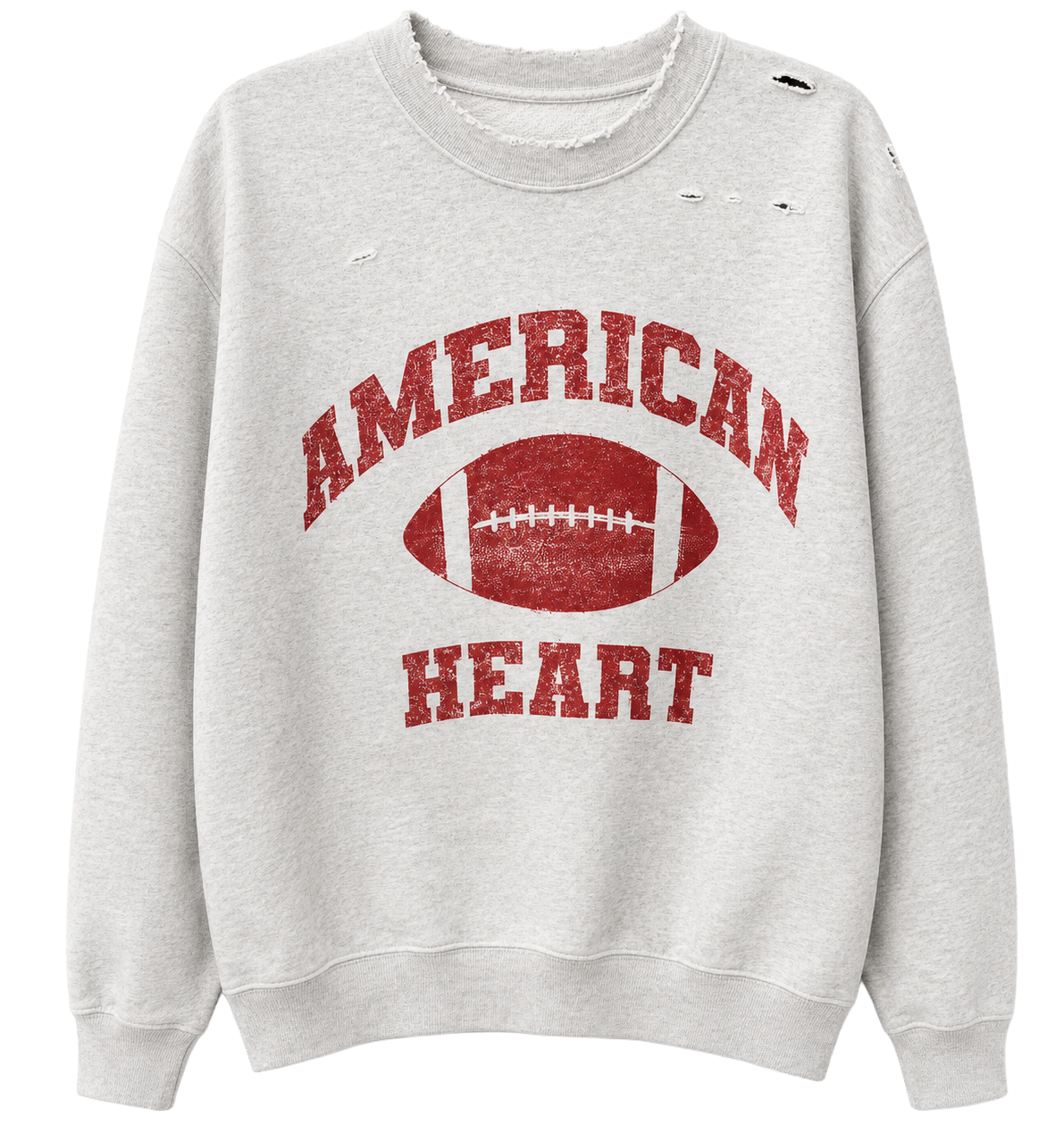 LICENSED BENSON BOONE CREWNECK ASH - AMERICAN HEART