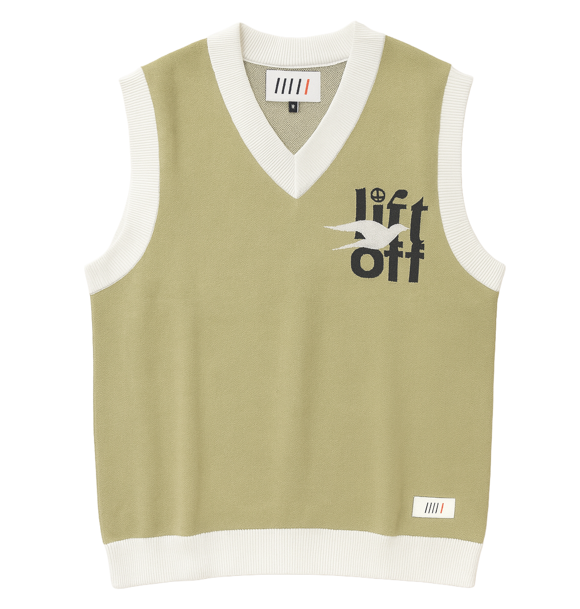 FIFTH LOOP KNIT SWEATER VEST LEEK GREEN - FLV302