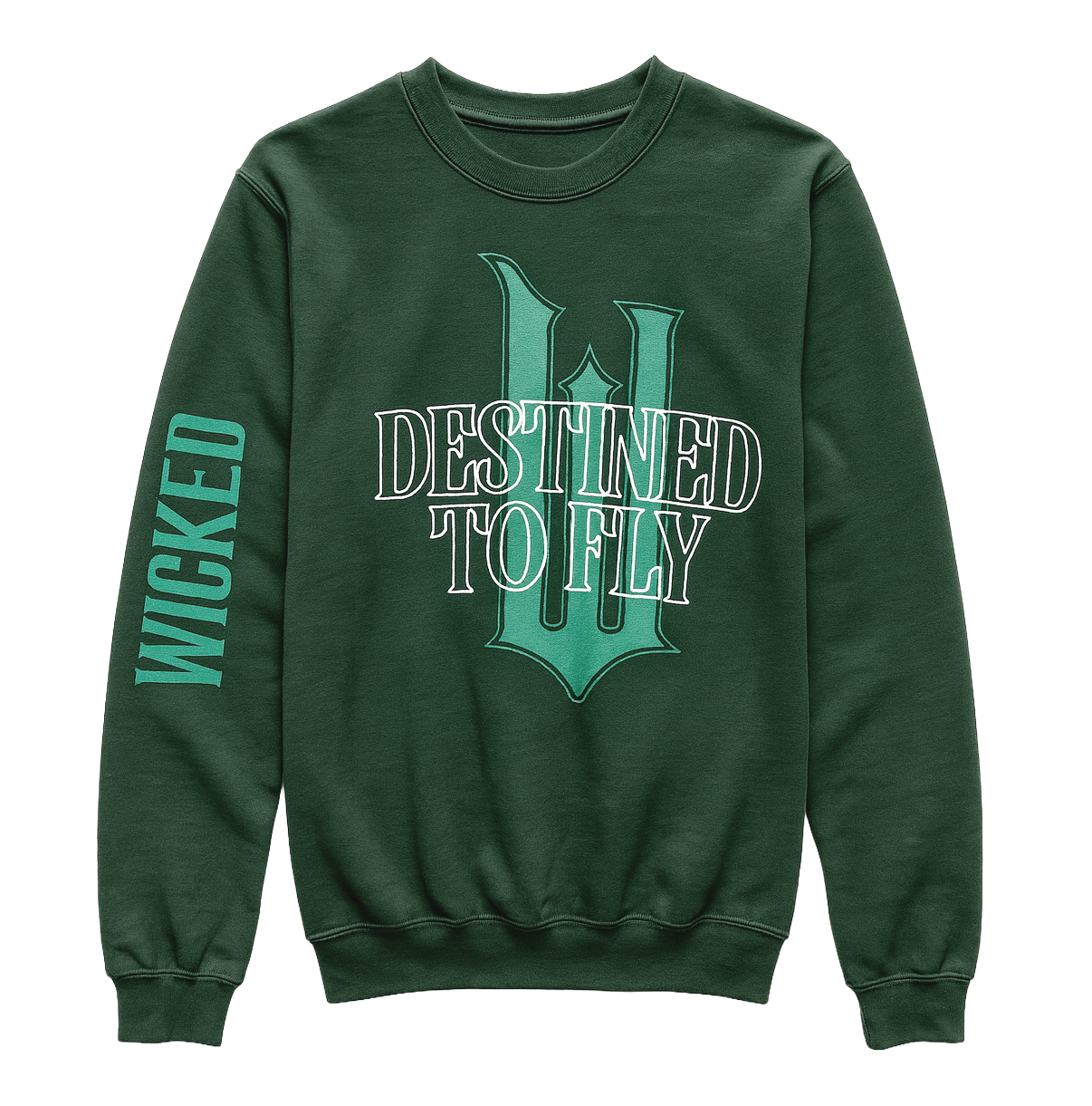 YOUTH BOYS LICENSED WICKED CREWNECK DK GREEN - DESTINED / OP3179