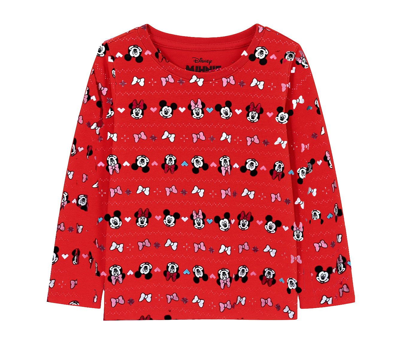 YOUTH GIRLS LICENSED DISNEY L/S SHIRT RED - DSYLSGRL