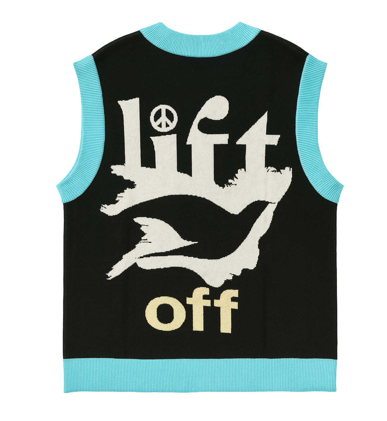 FIFTH LOOP KNIT SWEATER VEST BLACK - FLV302