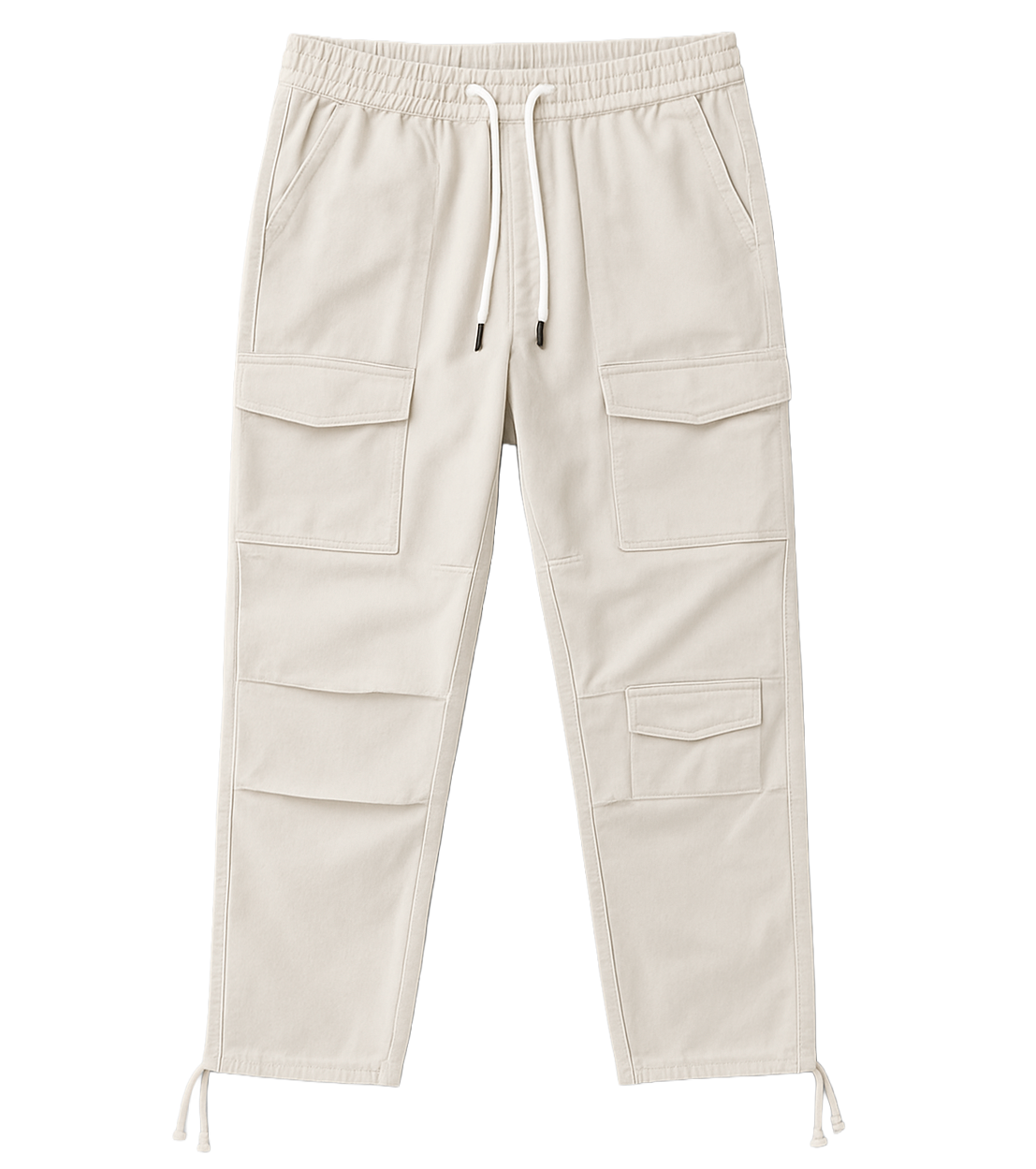 FIFTH LOOP RELAXED DENIM CARGO PANTS ECRU - FLP302