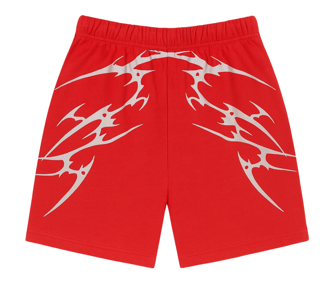 UNDERTD GRAPHIC SWEATS SHORTS RED - US5203