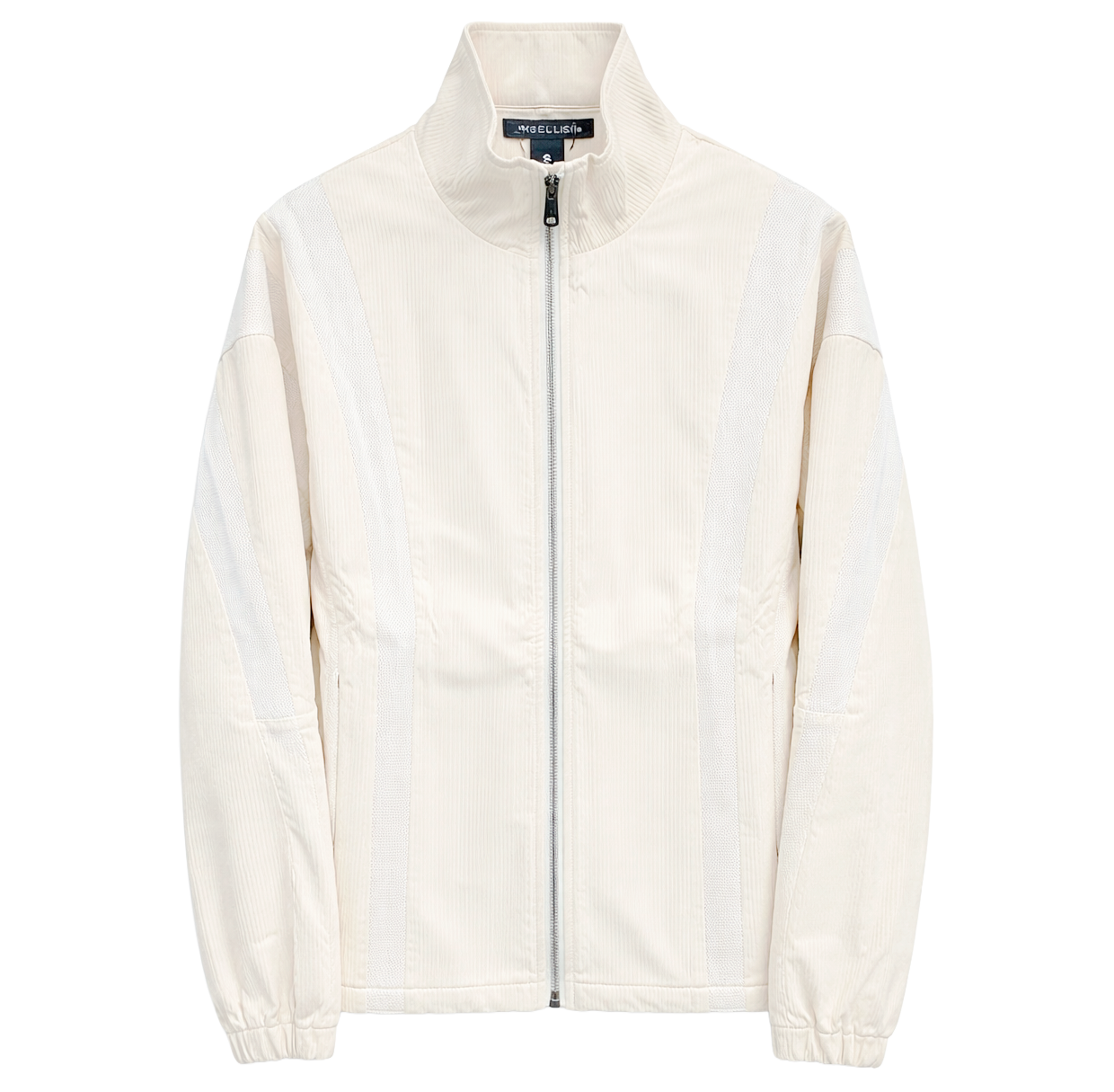 EMBELLISH ZIP TRACK JACKET CREAM - EMBSPR24-007