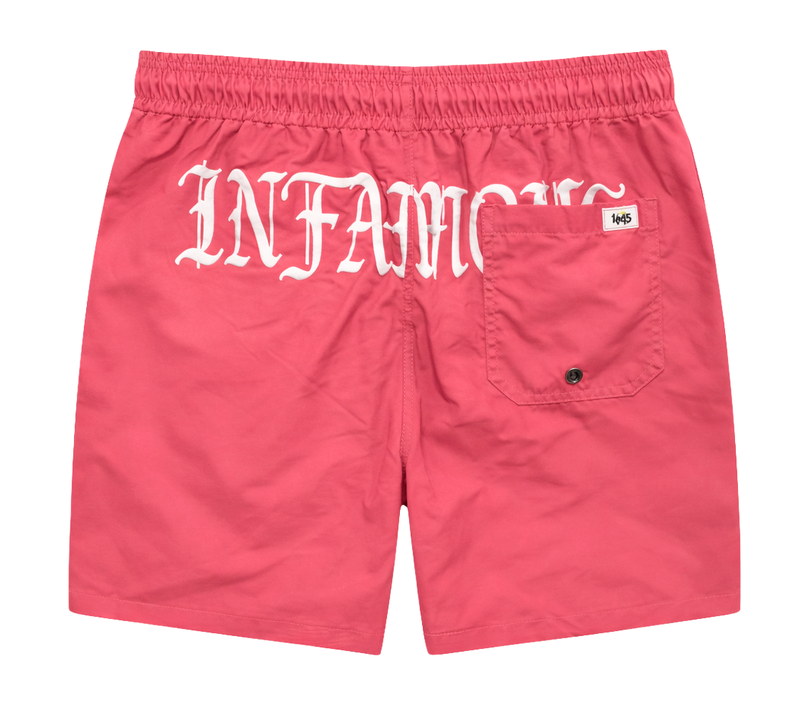 UNDERTD GRAPHIC NYLON SHORTS ROSE - US5205