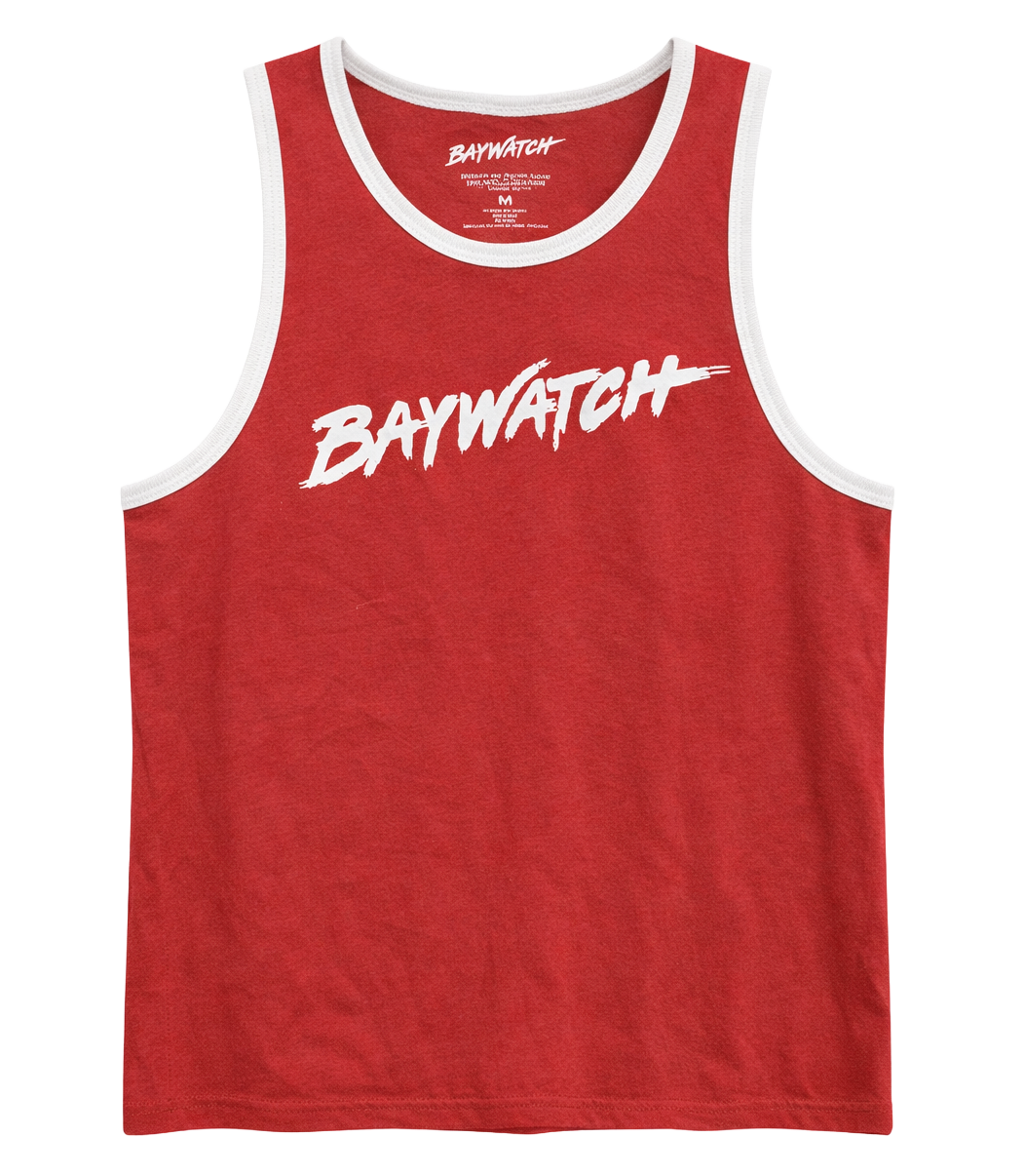 LICENSED GRAPHIC TANK TOP RED - BAYWATCH / OP3179
