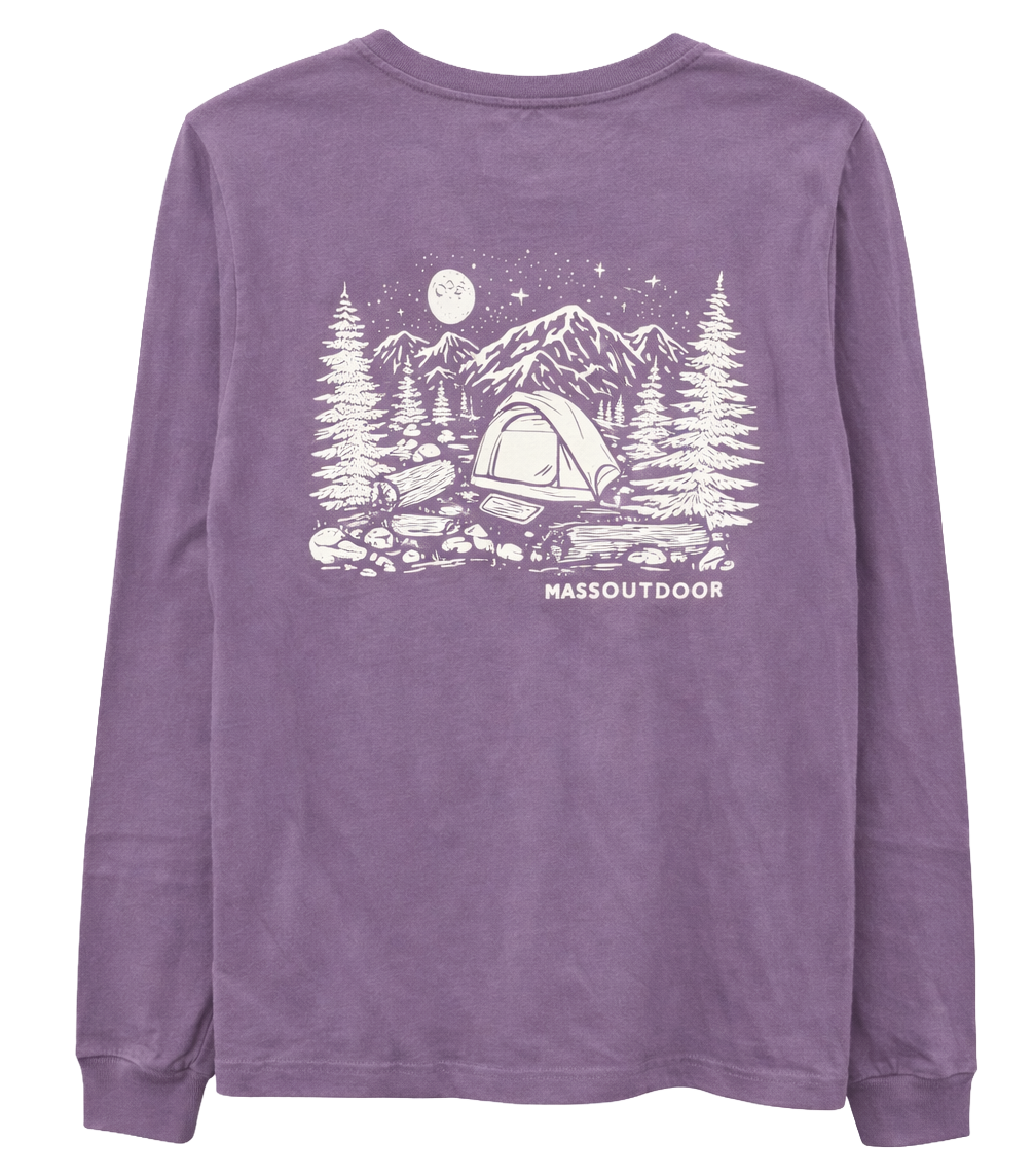WOMENS LICENSED BASS L/S SHIRT PURPLE - LVWMN
