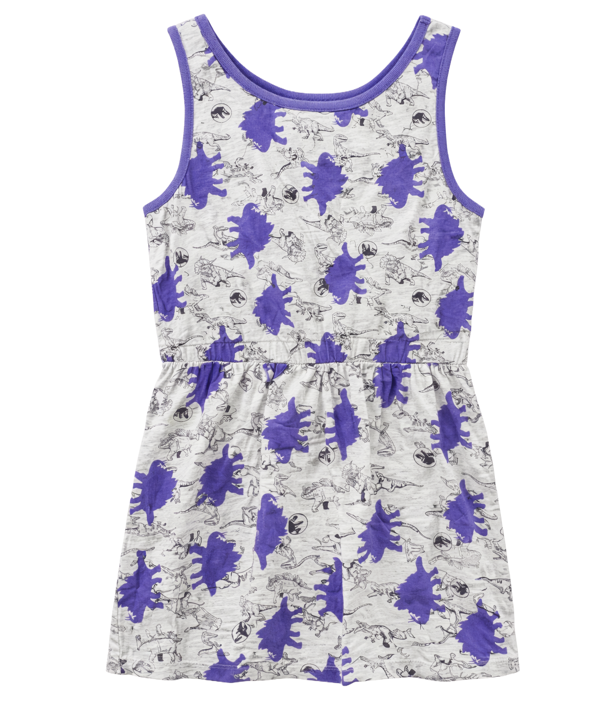 GIRLS LICENSED JURASSIC PARK JUMPSUIT GREY/ PURPLE - LCJMP25 / OP3179