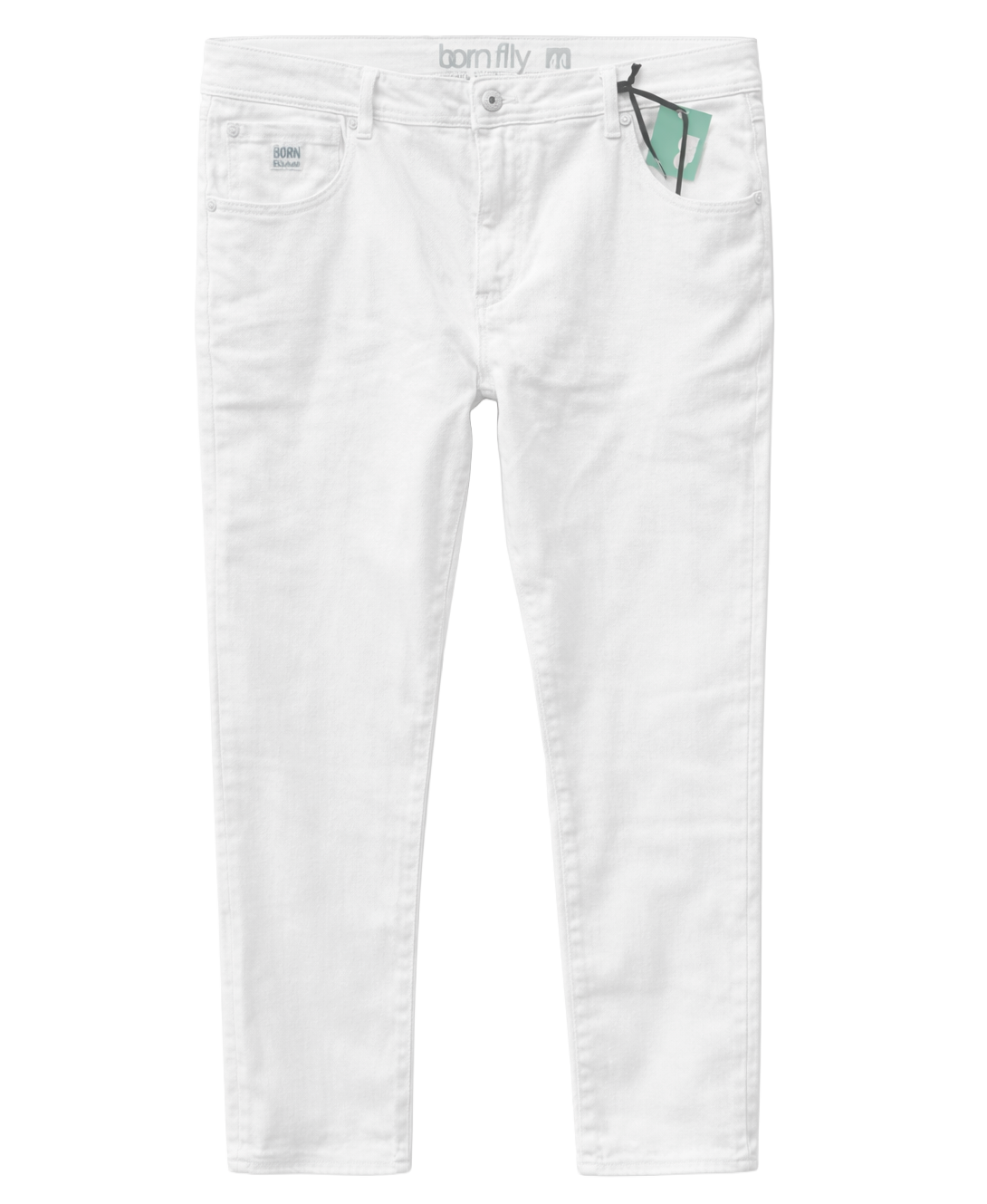 BORN FLY PREMIUM PLUS SIZE DENIM JEANS WHITE - 2303D4691