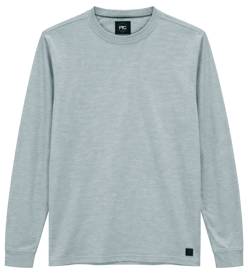 PTO LONG SLEEVE FLEECE SHIRT BLUE - NR19-FKF22