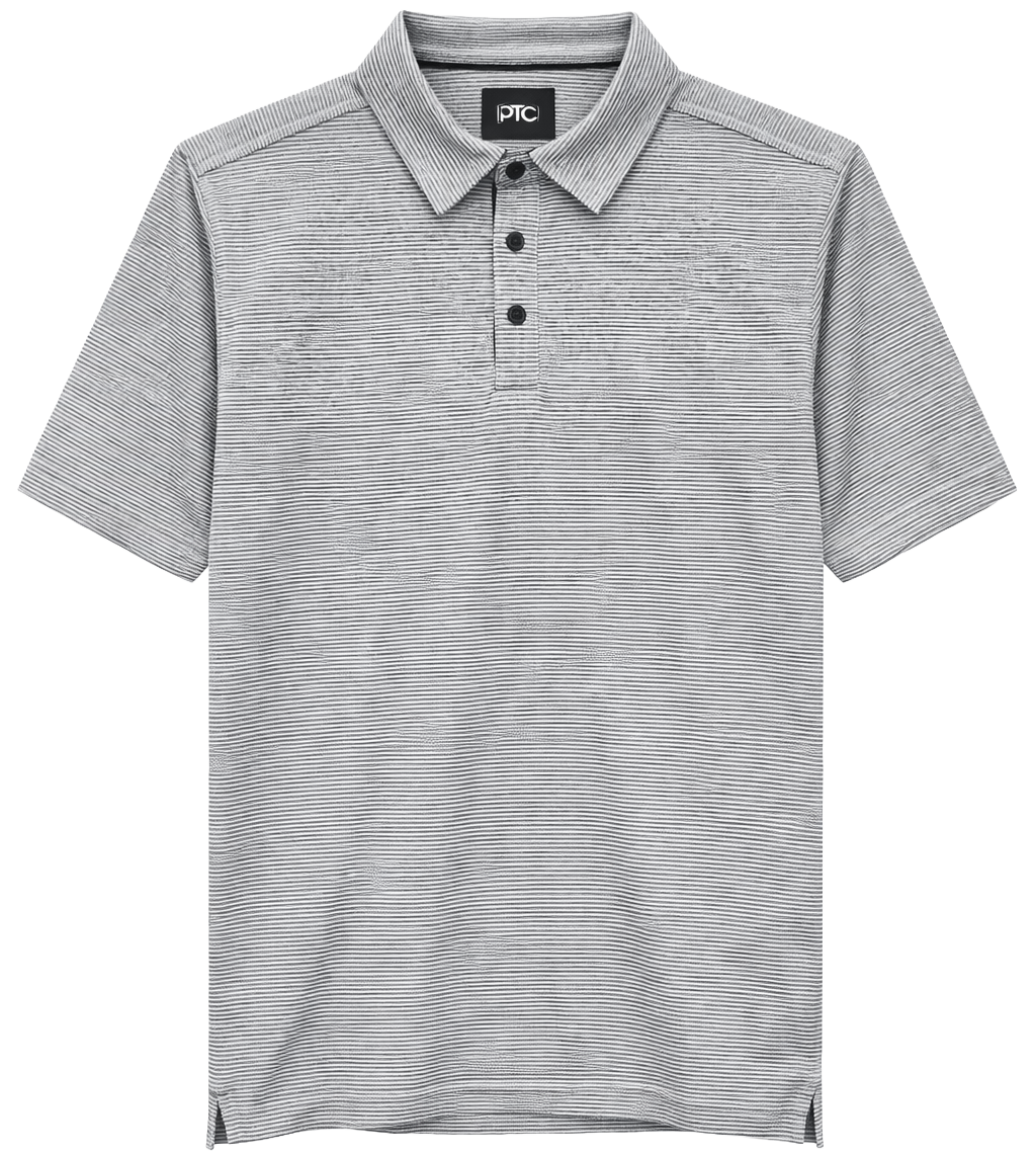 PTO S/S STRIPE POLO SHIRT BLACK - NRDK74-F23