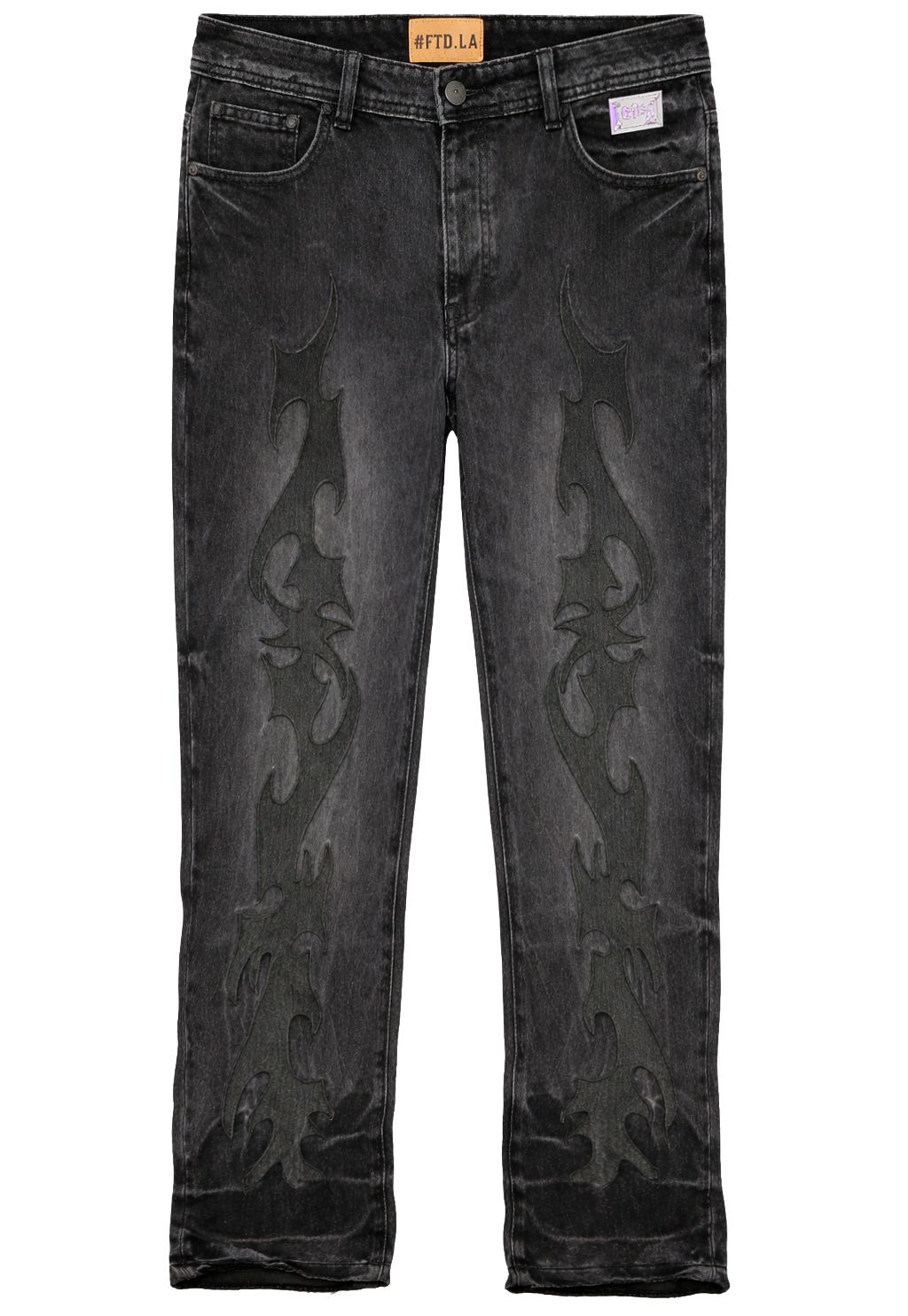 GFTD LA RAPTURE TOUR STACKED JEANS BLACK WASH - GFDFW25-40