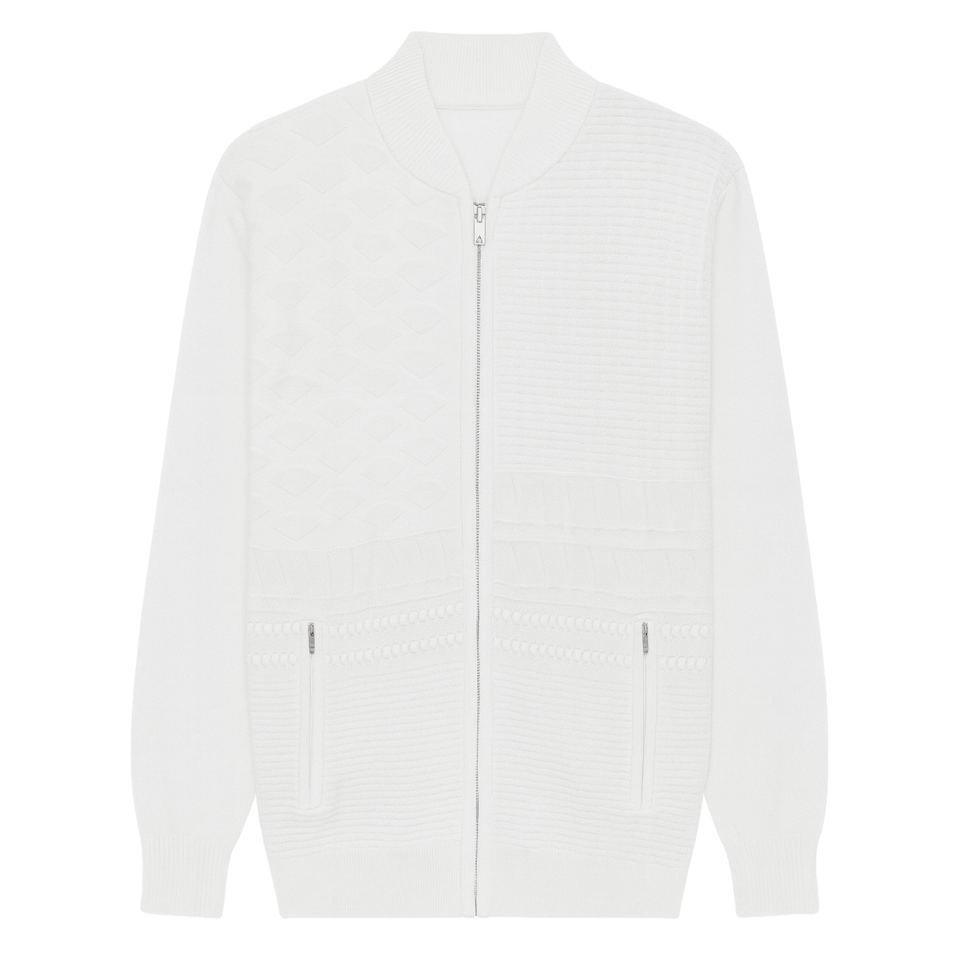 DIAMOND SUPPLY CO KNIT VARSITY CARDIGAN WHITE - A16DWTC10
