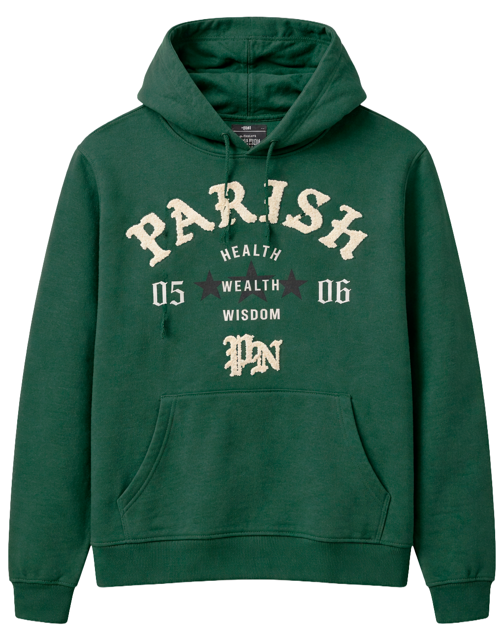 PARISH NATION FLEECE HOODIE GREEN - N05H2997 - Steal Deal