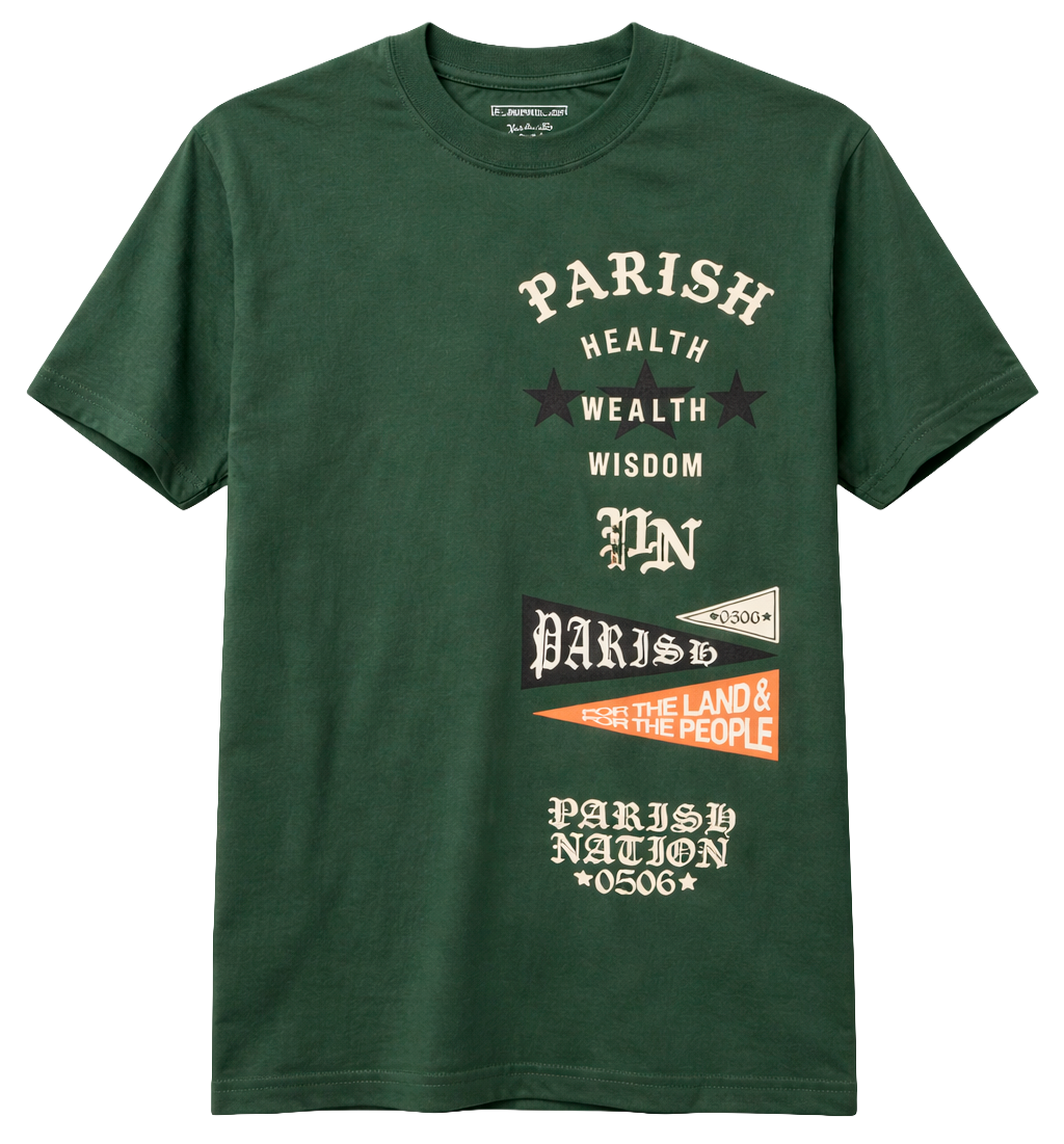 PARISH NATION GRAPHIC T-SHIRT GREEN - N05C2998 - Steal Deal