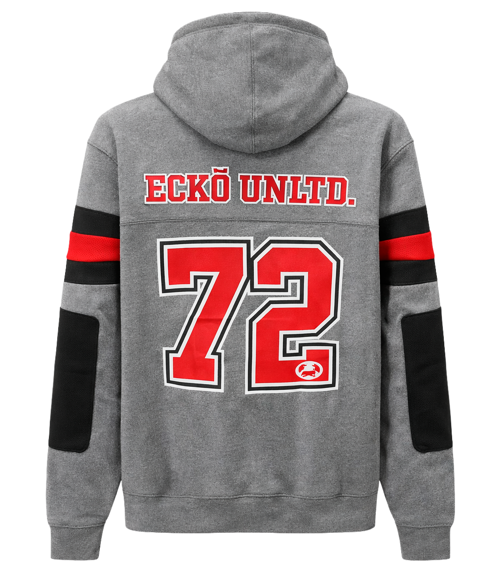 ECKO UNLTD FLEECE HOODIE GREY MARLED - EO34H1178