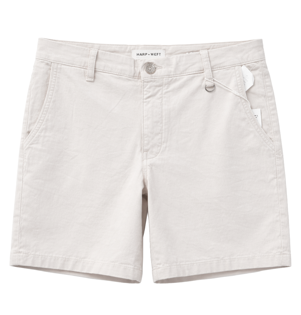 WARP + WEFT CHINO SHORT WHITE CAP - 441009