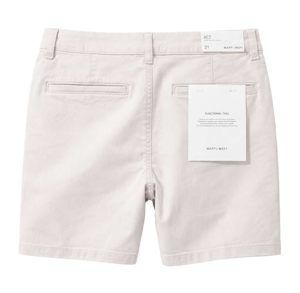 WARP + WEFT CHINO SHORT WHITE CAP - 441009