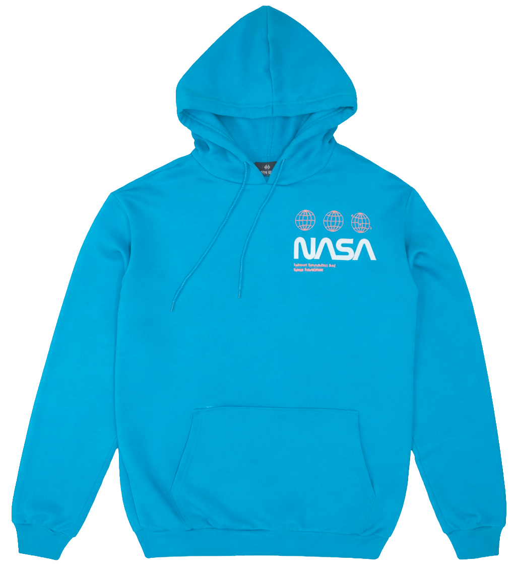 NASA SPACE GRAPHIC HOODIE BLUE - 4NSS04230CL