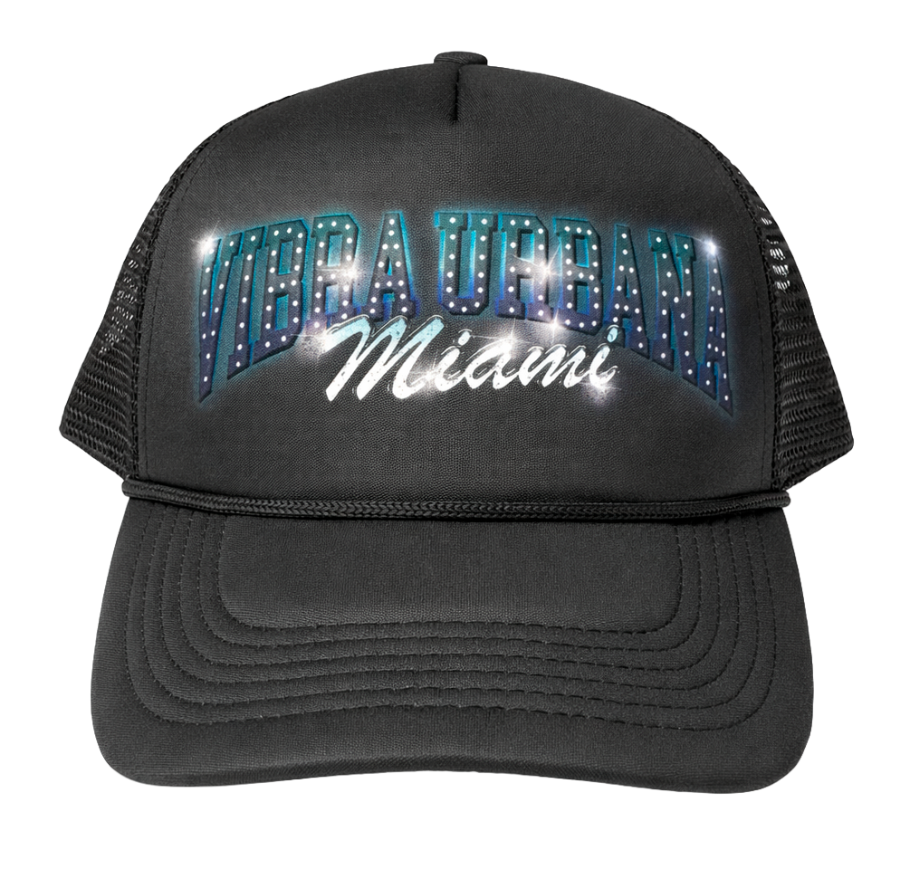 VIBRA URBANA SNAPBACK TRUCKER HAT BLACK - TRCRVISUV - Steal Deal